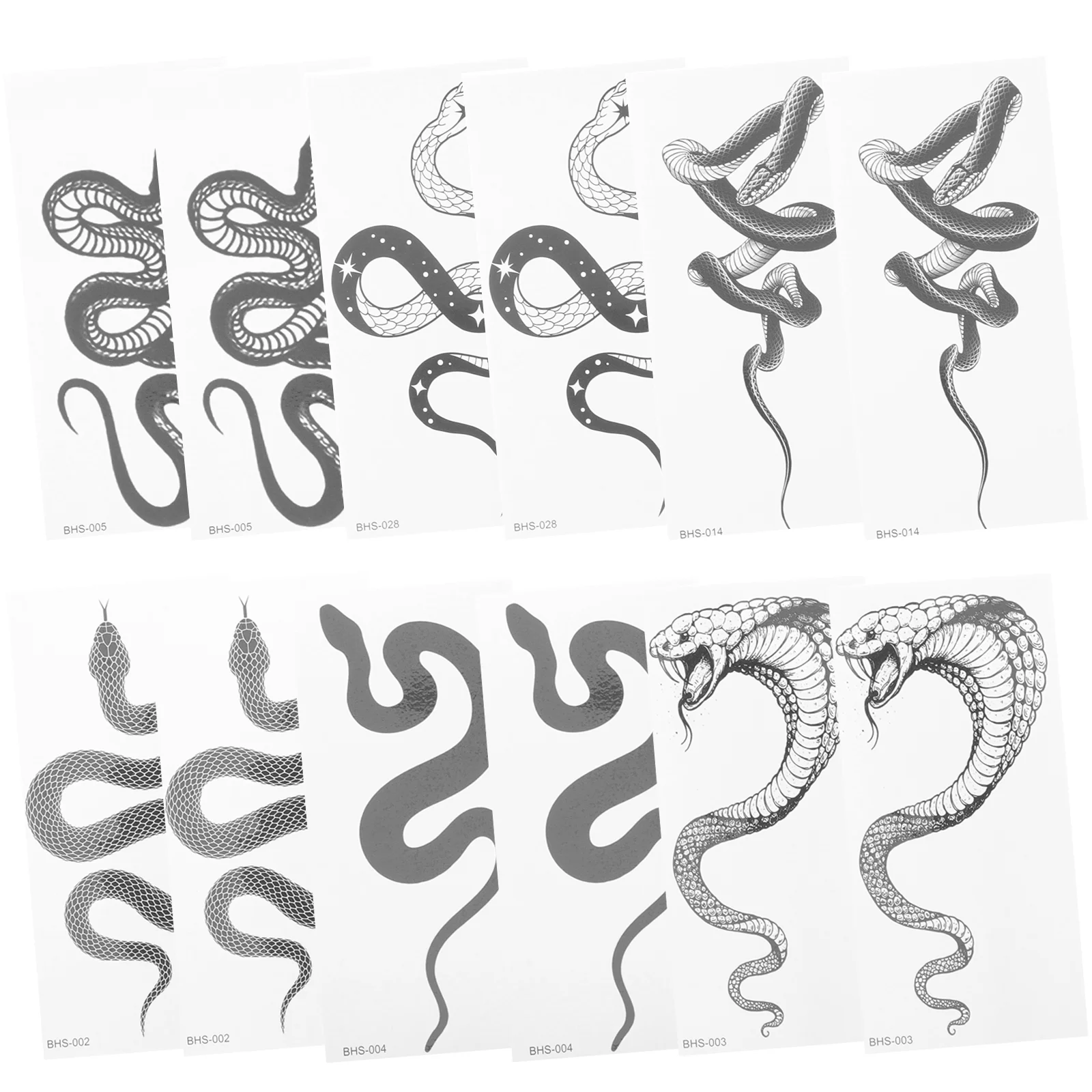 

12Pcs Realistic Snake Tattoos Personalized Fake Tattoos Stickers Adult Tattoos Stickers