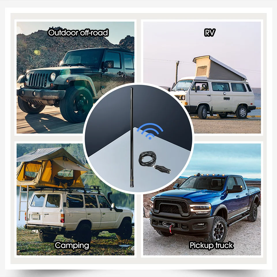 Car Mobile Radio Antenna FRP Fiberglass Radome UHF VHF SL16-J with Spring Mount Retevis MR400 for RT95 RT73 RT90 MR300 GMRS RA86