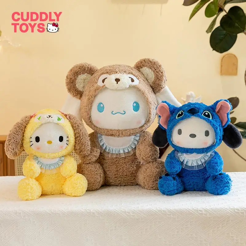 

Sanrio Kawaii Cinnamoroll плюшевые игрушки подушка кукла набивная Hello Kitty Pachacco детские плюшевые украшения для дома Плюшевые Рождественские куклы