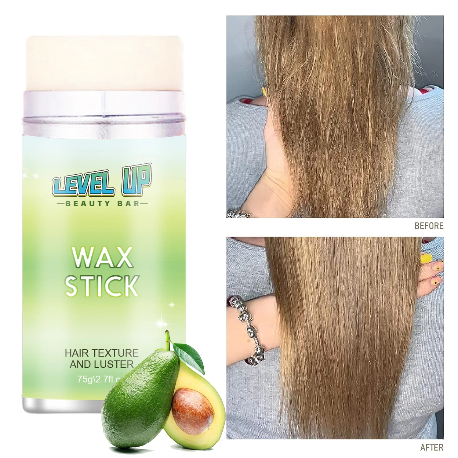 Edge Control Wax Non Greasy Hair Wax Stick for Wigs Strong Hold Broken