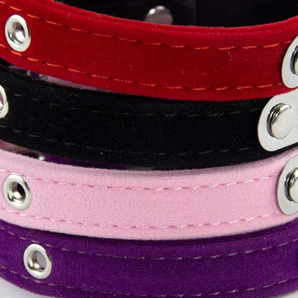 Personalized Cat Collar Soft Velvet Puppy Necklace Collars for Cats Small Dog Kitten Accessories Custom ID Name Free engraving 5