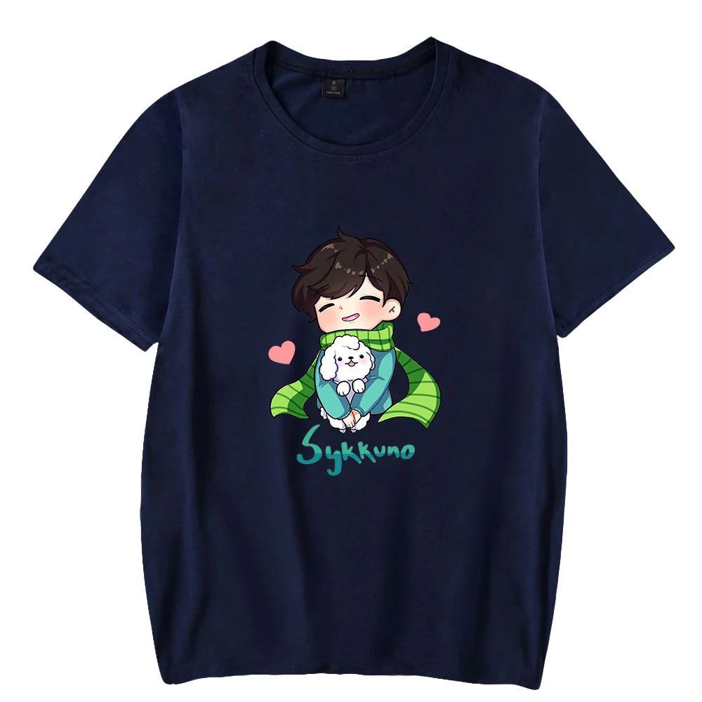 

2022 г., Sykkuno, модные футболки с принтом для женщин и мужчин, стиль Харадзюку, летняя повседневная Уличная одежда из чистого хлопка