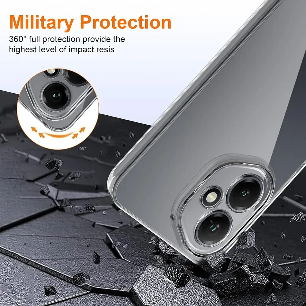 Ultra Thin Silicone Soft Clear Transparent Shockproof Back Cover