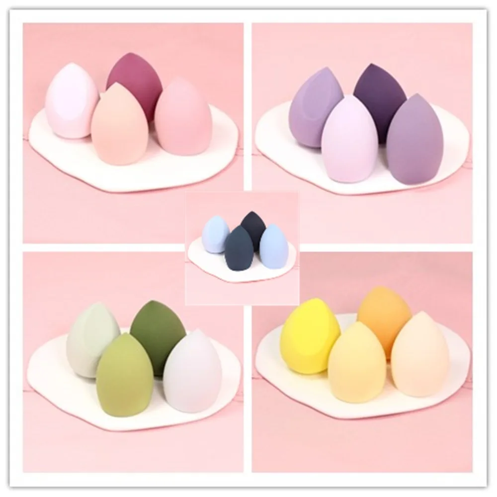 

4pcs Makeup Sponge Blender Egg Cosmetic Soft Foundation Sponges Powder Puff Women Make Up Accessories Beauty Tools