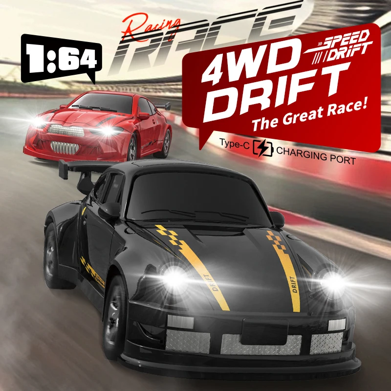 The new 2025 KF20 1:64 drift remote control car, a full-size desktop racing toy, 4WD remote control car, a perfect gift for boys 2