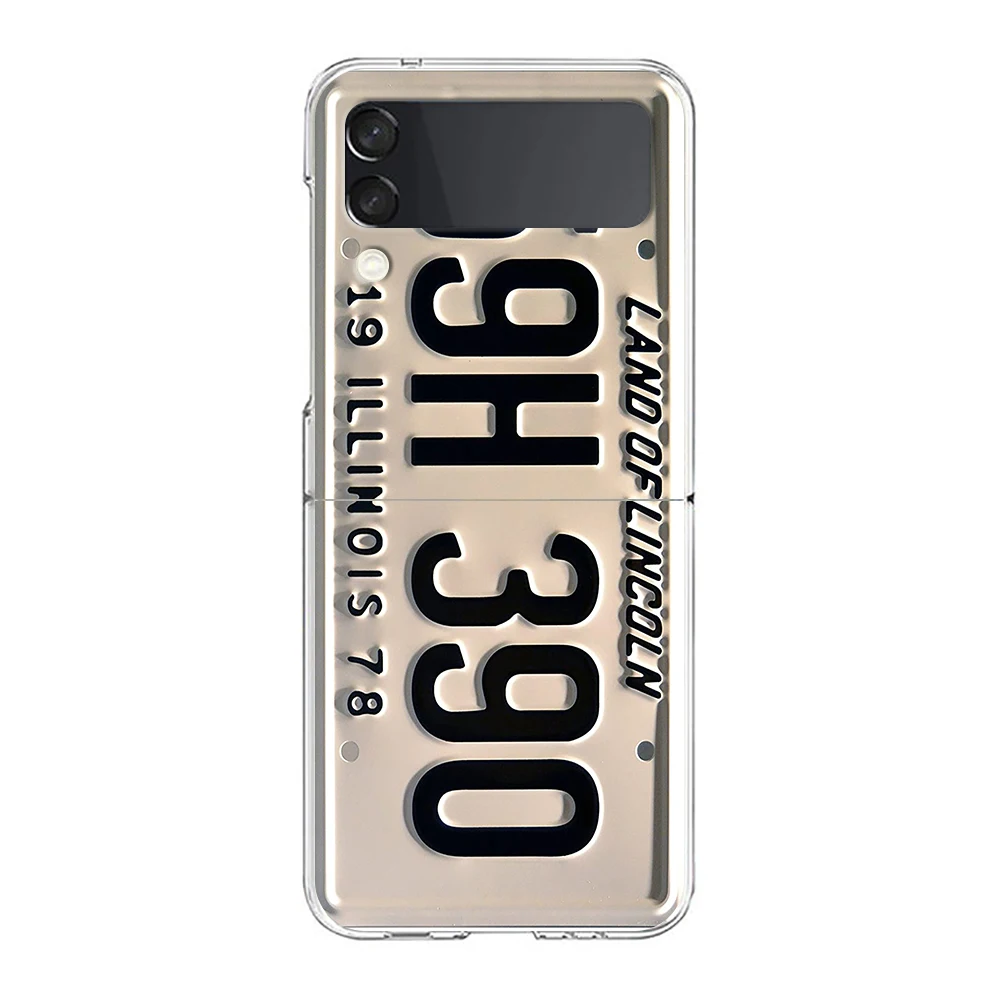 Vintage Humor License Plate Design Hard PC Transparent Phone Case