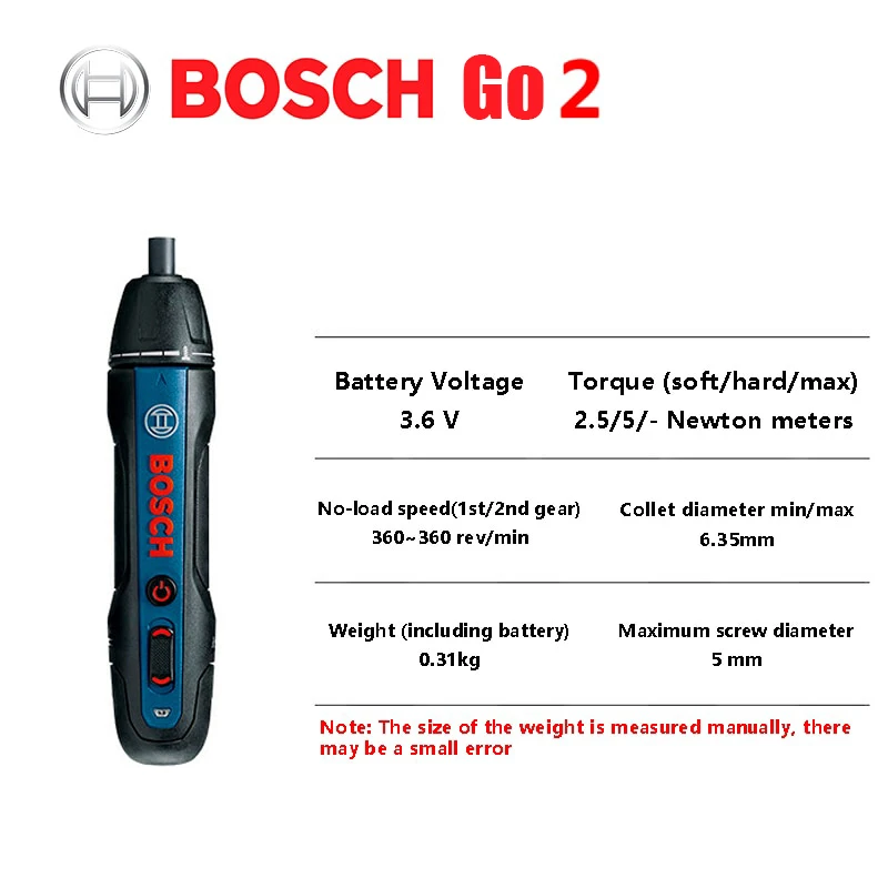 Bosch Easyscrewdrive-destornillador eléctrico de iones de litio, recargable  por USB taladro de mano para el hogar, 1500mAh, par máximo de 4,5 nm,  herramientas eléctricas - AliExpress