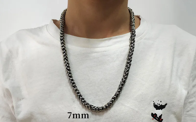 BOCAI S925 Sterling Silver Necklace 2022 New Fashion Retro Palace Dragon Scale-Chain Pure Argentum Neck Jewelry for Men