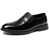 Business Formal Leather Shoes for Men Solid Color Fashion Casual Loafers Male Spring Autumn New Designer Dress Shoes Man