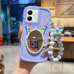 Cartoon Butterfly Phone Case Set with Lanyard and Stand - 3pcs for Realme P1 Pro (PURPLE)