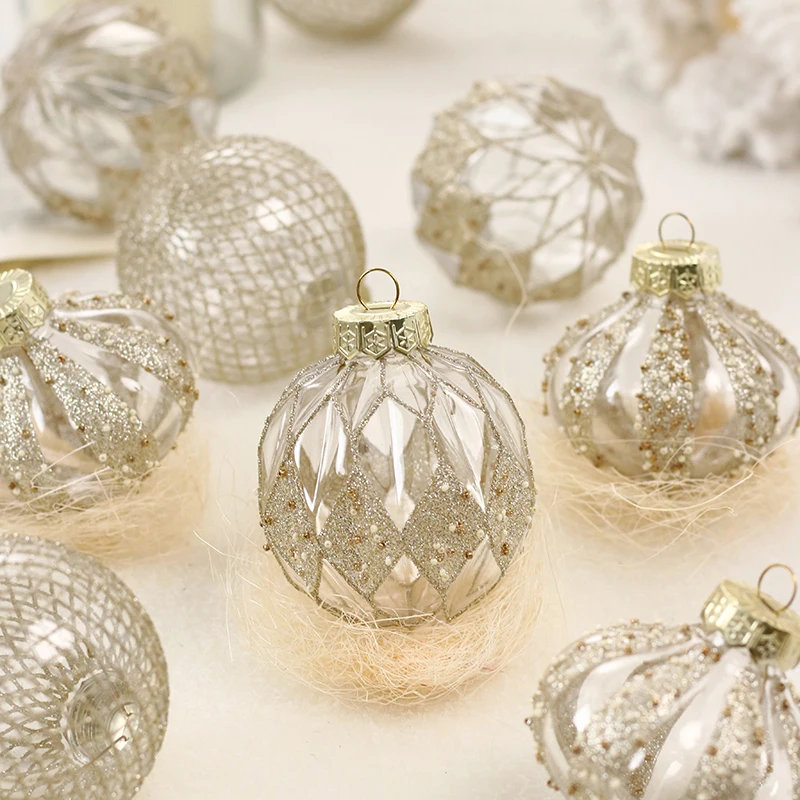 Confezione da 24 palline decorative a tema natalizio per albero di Natale style A