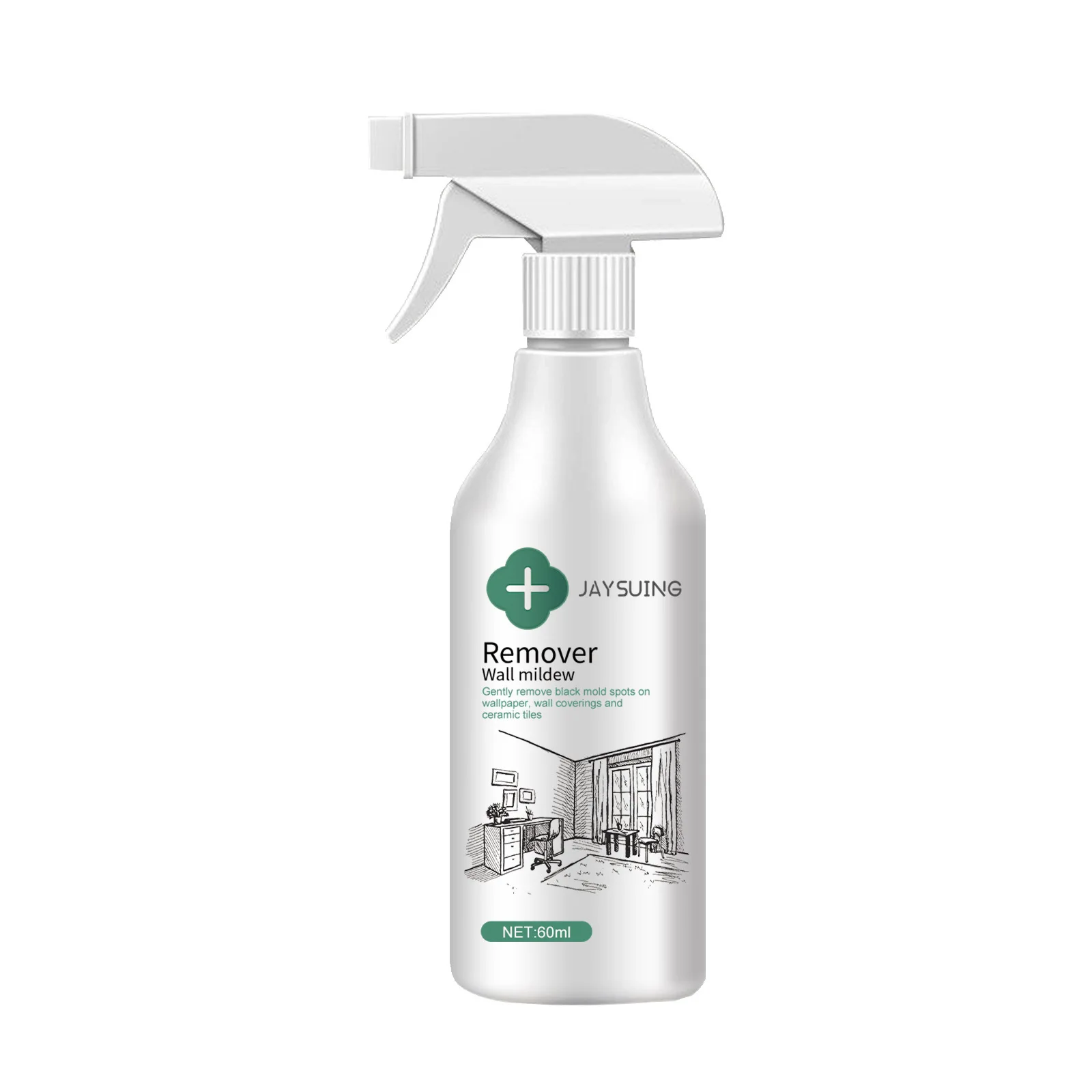 Mold Remover Spray Mildew Elimination Wall Mold Spot Prevention Bathroom Kitchen Cleaning Effective Mildew Removal Cleaner Spray