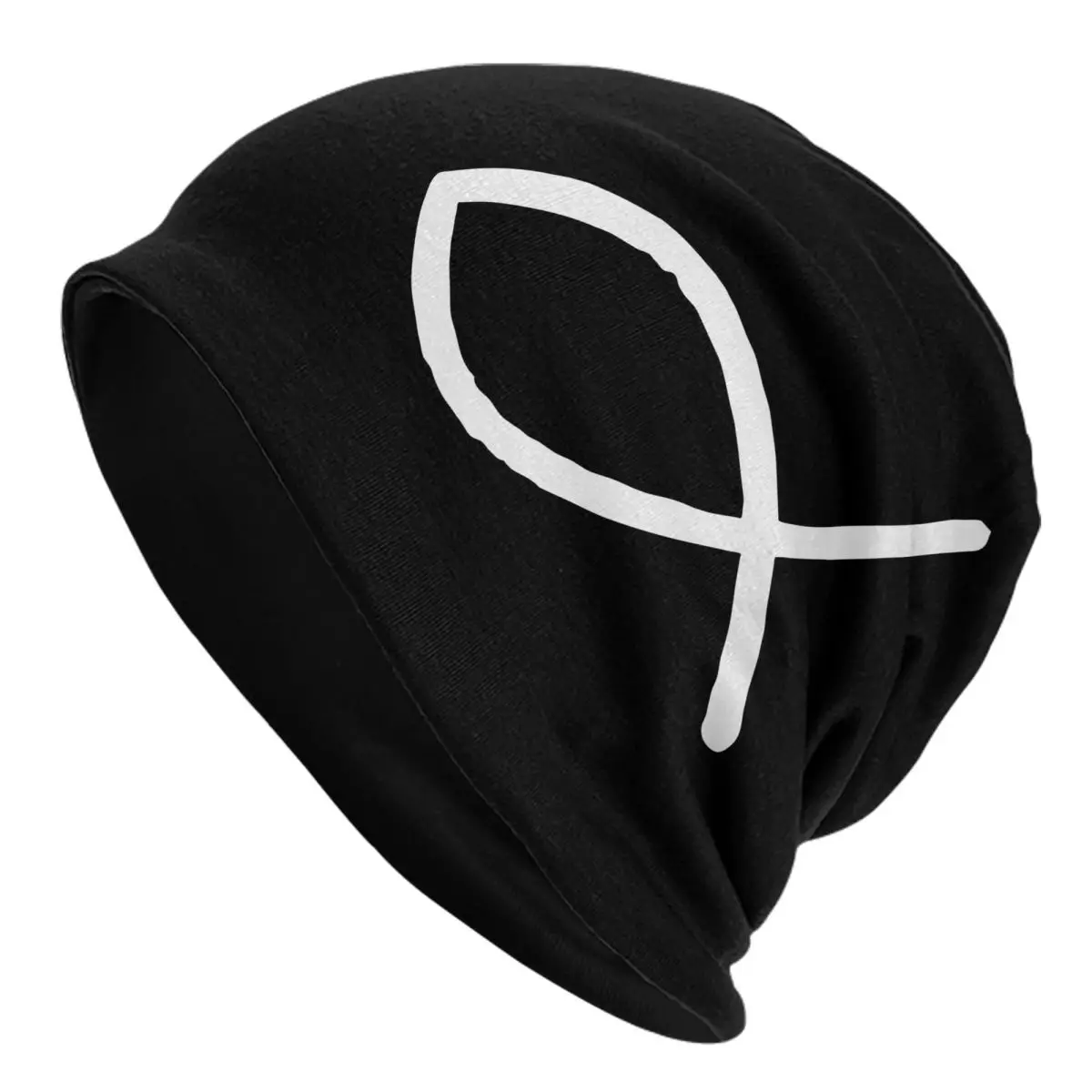 

Jesus Fish Ichthys Christian Symbol Cap Vintage Men Women Outdoor Skullies Beanies Hat Spring Warm Dual-use Bonnet Hat