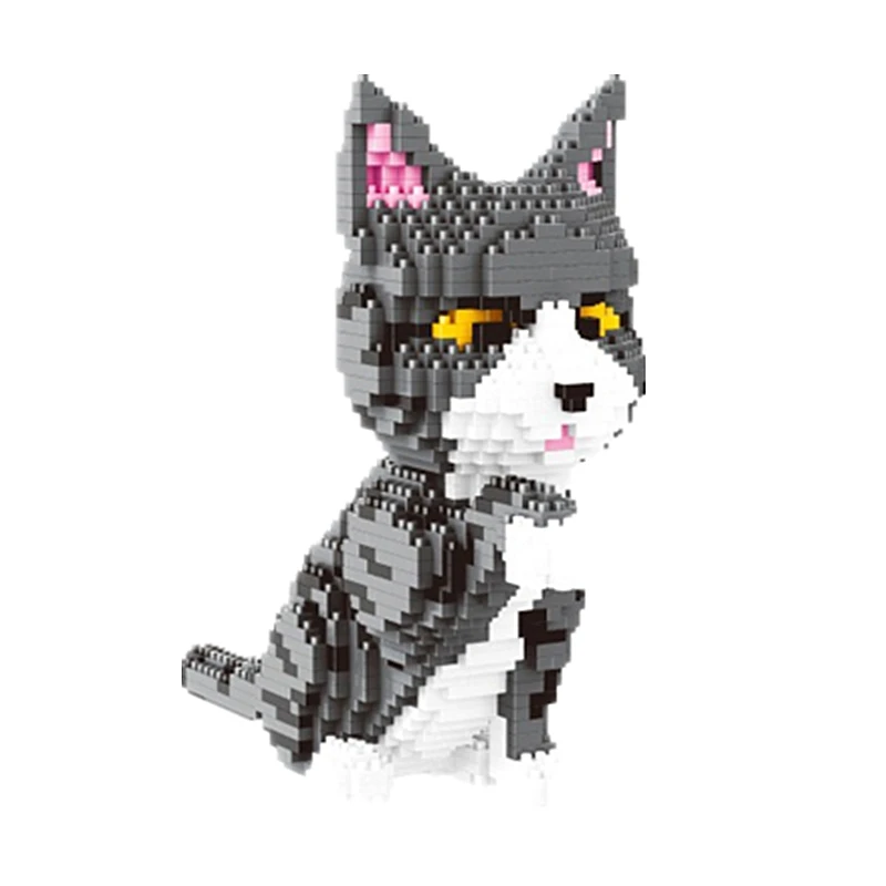 Cartoon Animal Building Blocks Creative Pet Dog And Cat Assembly Toy DIY Educational Puzzle Parent-Child Interactive Toy Cartoo 5