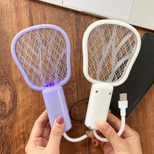 USB Electric Mosquito Swatter Lamp UV Light Indoor Outdoor Bug Insect Trap Silent Operation for Bedroom Office Travel Use 3