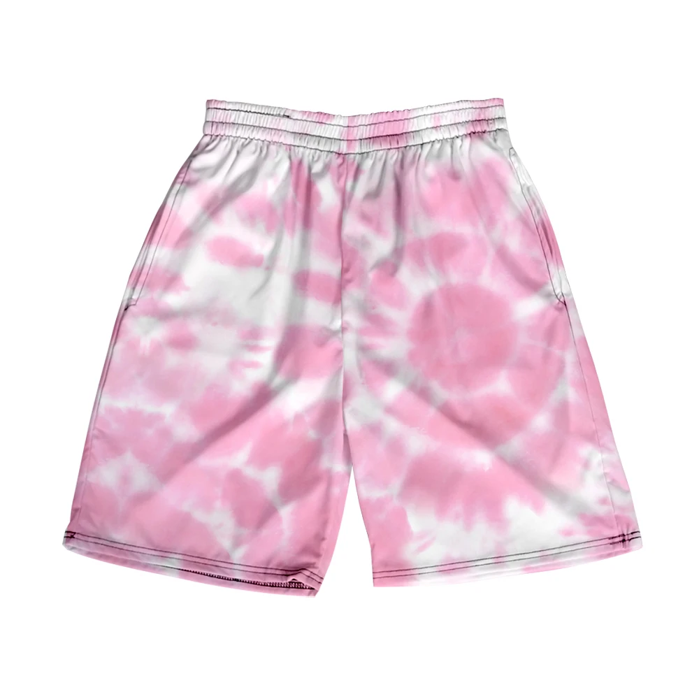 

Пляжные шорты Tie Dye, мужская и женская одежда, повседневные шорты с 3D Цифровым принтом, модные трендовые штаны для пар