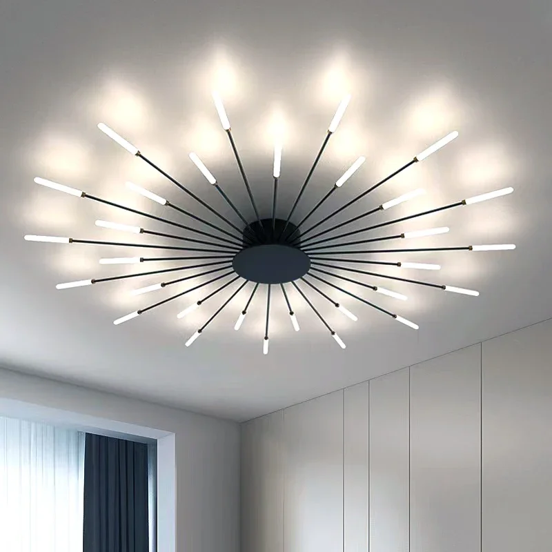 

Modern Led Fireworks Ceiling Lamp for Living Room Dining Bedroom Bedroom Chandelier Indoor House Furnishing Lighting Fixtures