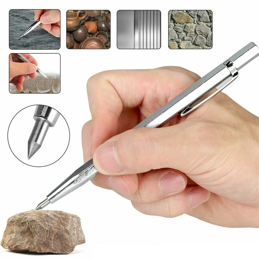 

1pcs Alloy Scribe Pen Carbide Scriber Pen Metal Wood Glass Tile Cutting Marker Pencil Metalworking Woodworking Hand Tools