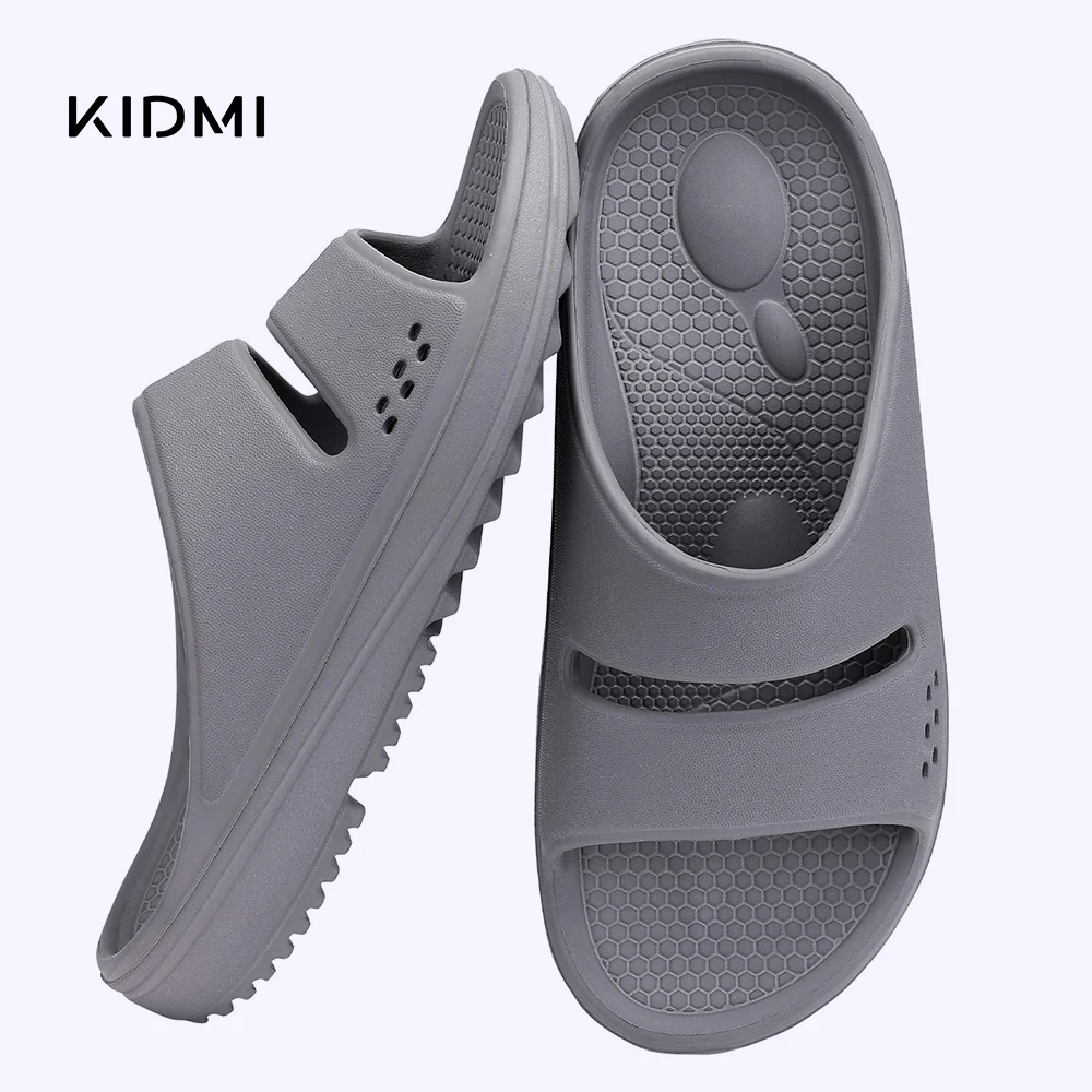 Kidmi Women Flat Sandals Women Slippers Outdoor Non-slip House Slippers Unisex Beach Slides Orthopedic Breath Soft women sandals