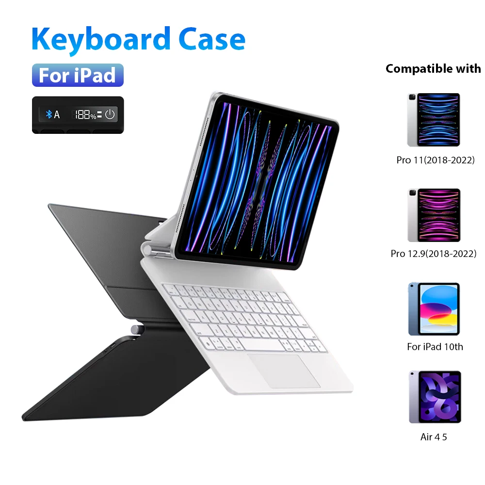 Funda Per Ipad Pro 11 4Th Pro 12.9 12 9 6Th Custodia Per Tastiera Magnetica Per Ipad 10 10Th Generation Air 5 Air 4 10.9 2022 Magic Cover