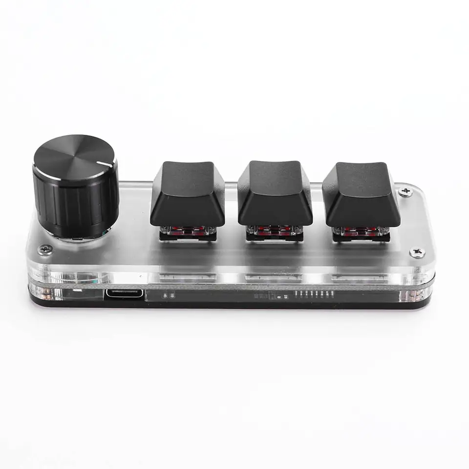 3 Key + 1 Knob/ 4 Keys RGB Macro Custom Keyboard Programmable Mechanical Keypad for Office Mechanical Keyboard image 5