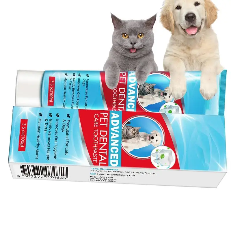 

Doggy Toothpaste Pet Mint Toothpaste 3.5oz Natural Teeth Cleaning Pet Supplies Dog Breath Freshener Toothpaste Eliminates Bad