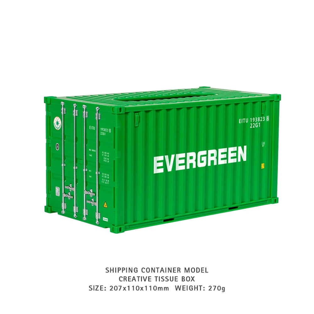 Shipping Container Model EMC Tissue Box Desktop Paper Holder Storage Napkin Box Organizer Decorations tissue dispenser tissue box