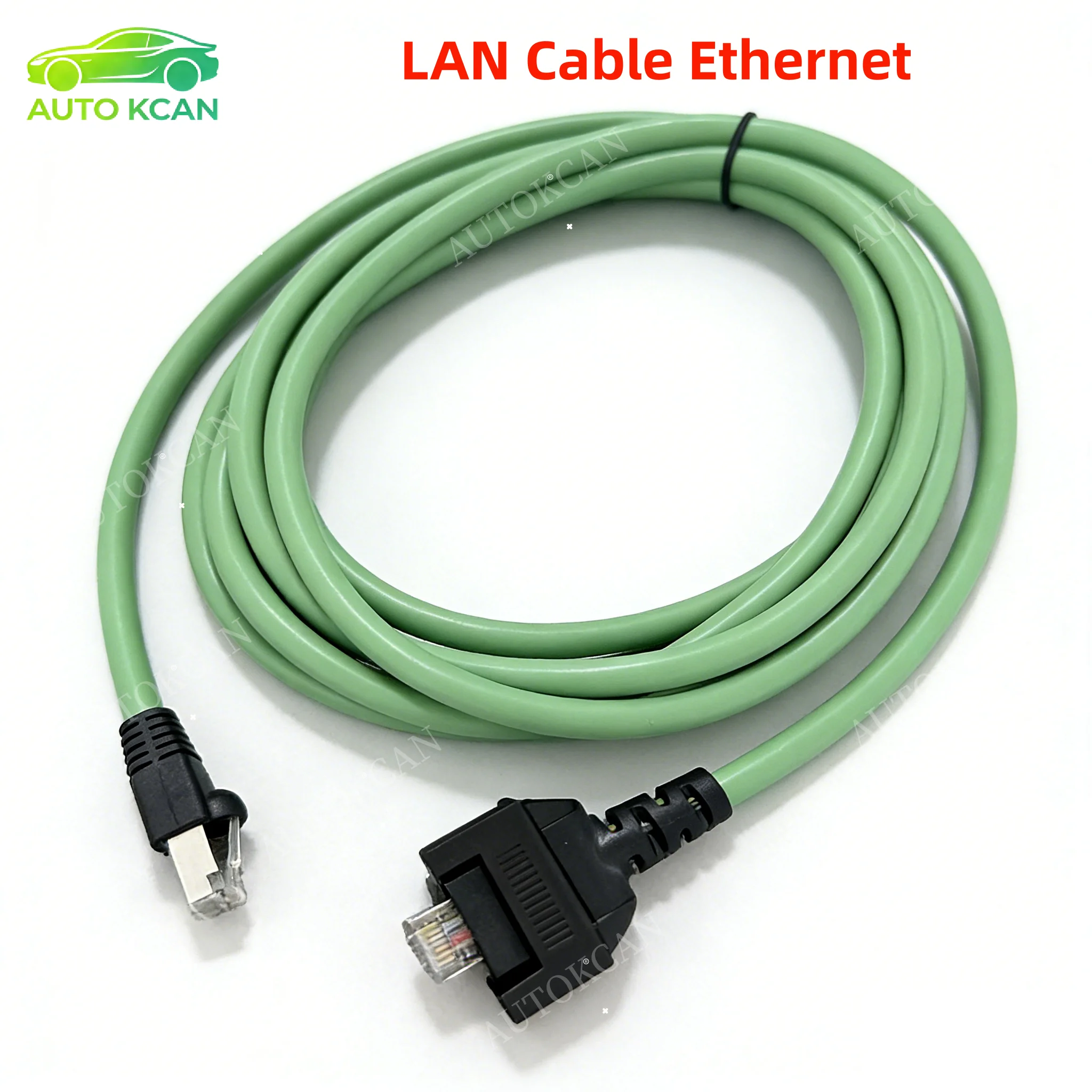Green Ethernet LAN Cable for OBD2 Diagnostic Tools - Automotive Accessory