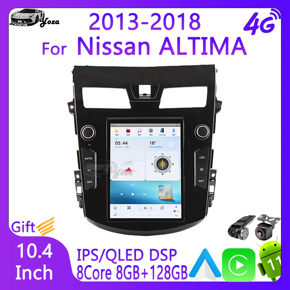 

Yoza Carplay Car Radio For Nissan ALTIMA 2013-2018 Qualcomm processors Android11Touch Screen Multimedia Player Navigation Stereo