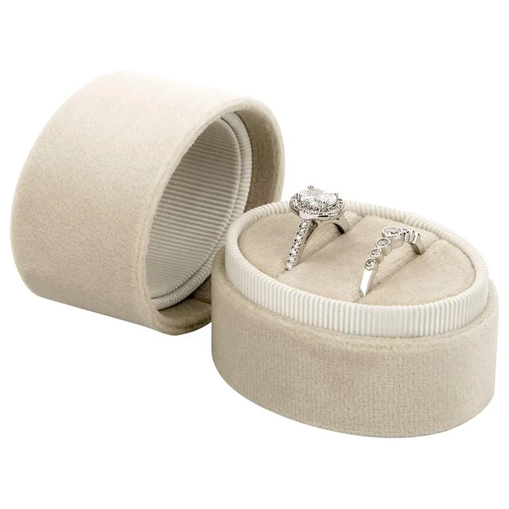 Proposta di scatola per anelli di velluto, scatola per anelli di fidanzamento blu, regalo per la sposa, scatola per anelli di nozze doppia - Italia