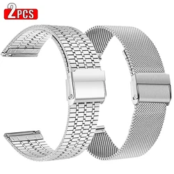 Universal Metal Watchband - Quick Release Strap, 20mm & 22mm - 22MM Width (2pcs Style E)