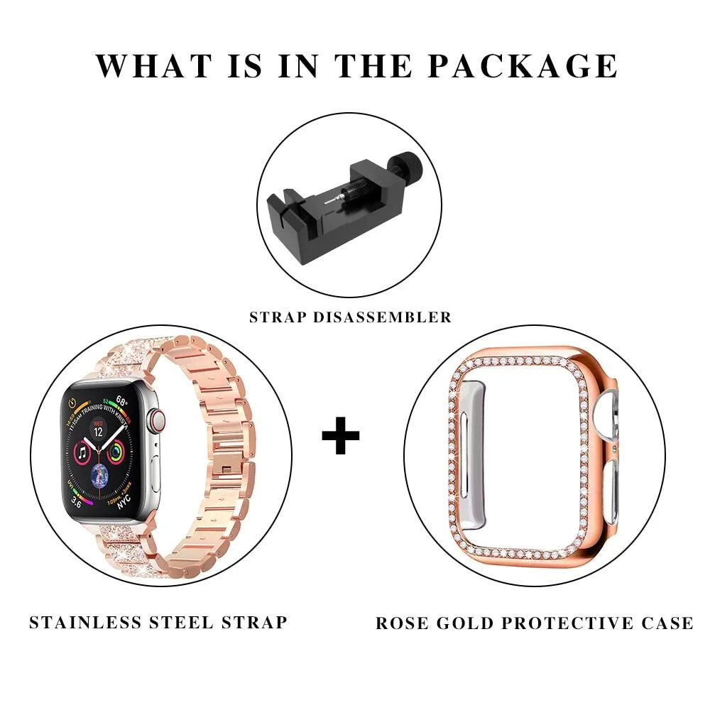 Elegant Women's Bracelet-Style Chain Strap with Metal Band