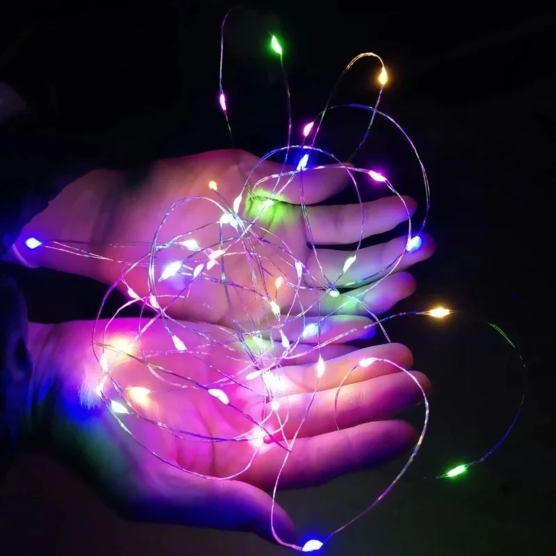 

LED Fairy String Lights Copper Wire Starry String Light Strip Lamp Holiday Lighting Room Wedding Christmas Party Decoration.