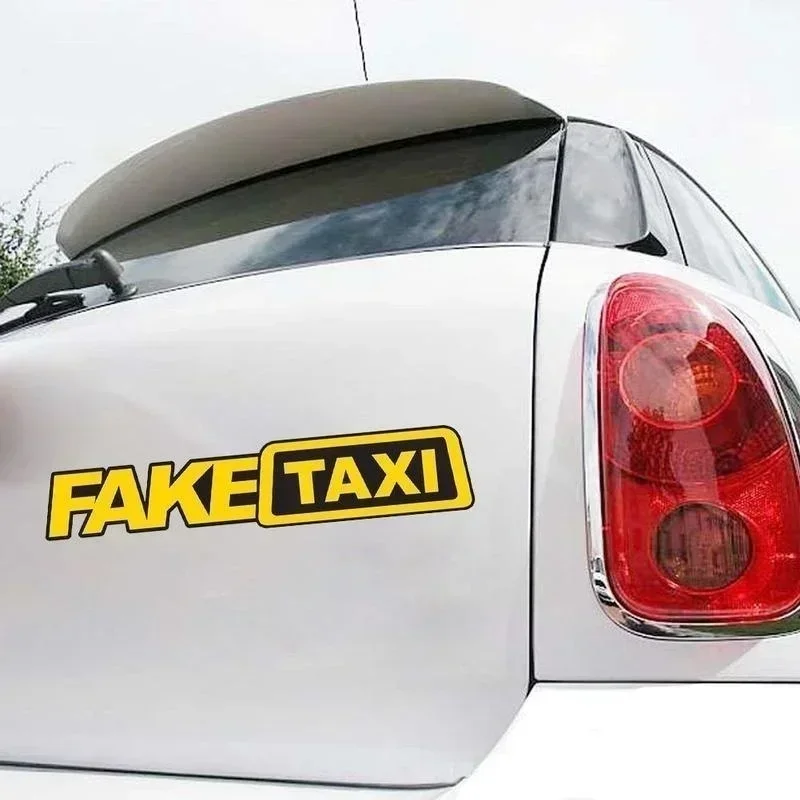 1 Pack of Fake Taxi Stickers Vinyl Decals Car Window Drift Funny Stickers