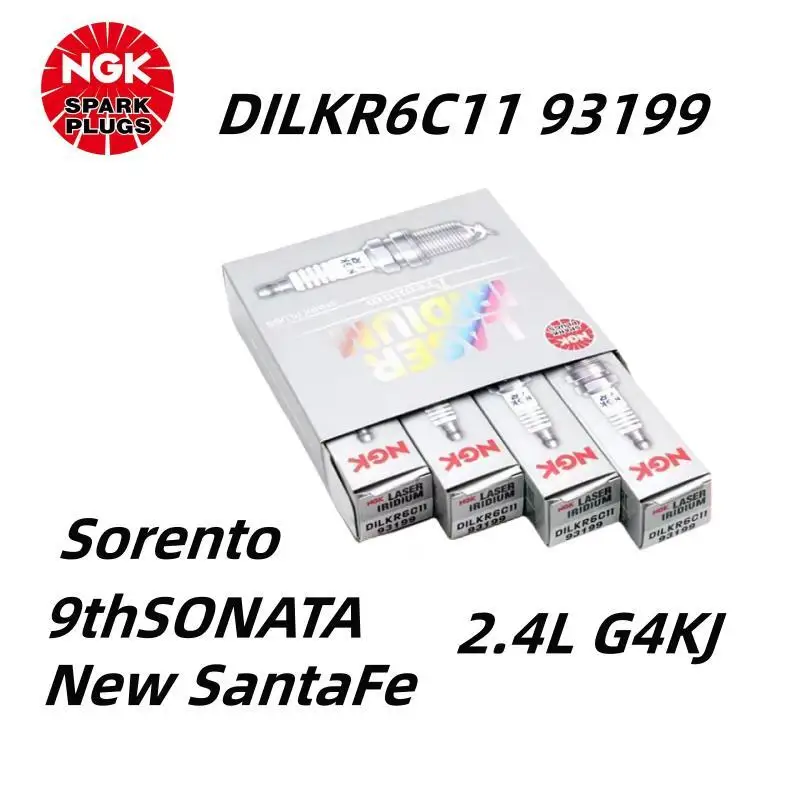 

4Pcs Original NGK 93199 DILKR6C11 Iridium Platinum Spark Plug For Kia Sorento 2013-2015 9thSonata New SantaFe2012-2019 2.4L G4KJ