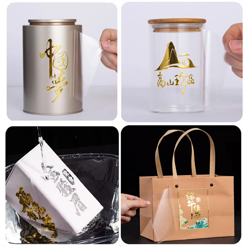Custom Gold UV Transfer Stickers – Personalized Glossy Logo Labels for Cups, Tubes, Bag... - SKU SSL900285 - UGI Packaging