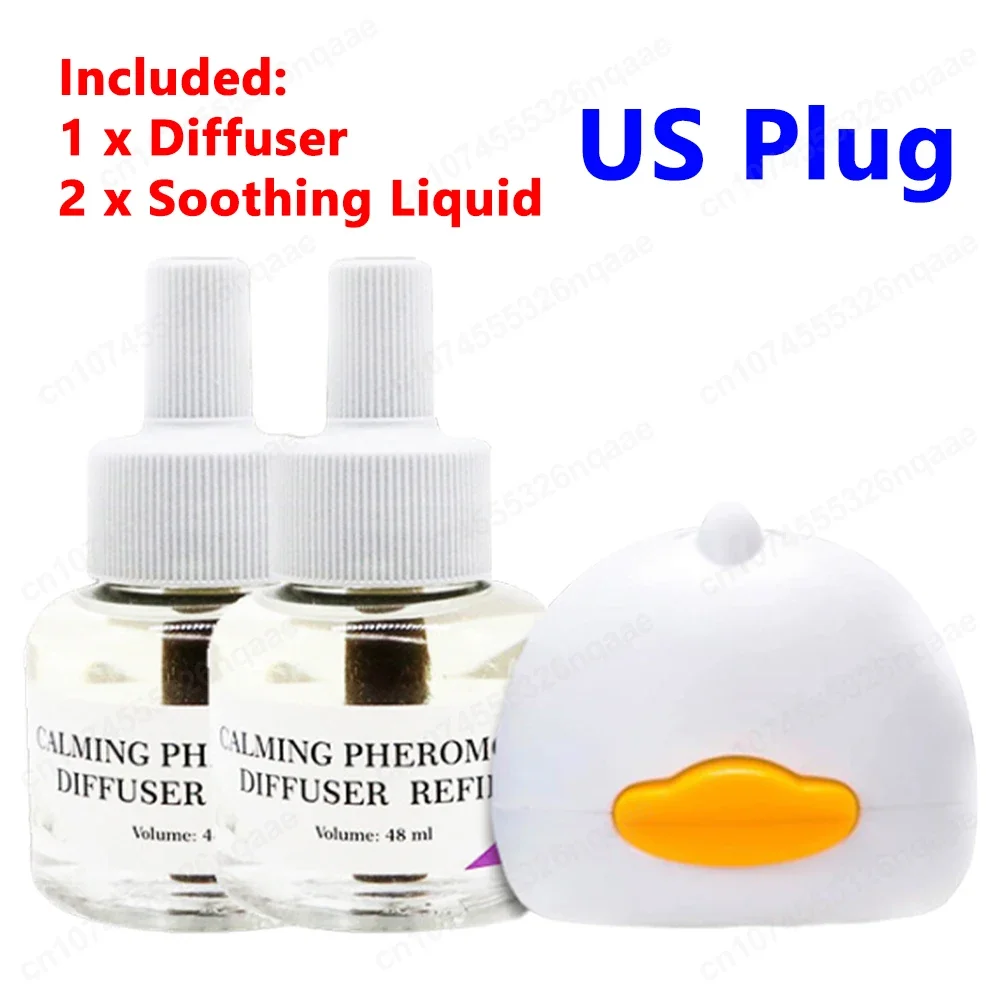 Cat Calming Diffuser Pet Pheromones Calming Diffuser Anti Anxiety Relieve Stress Cat Spray Plug-In Pet Relaxants US Plug