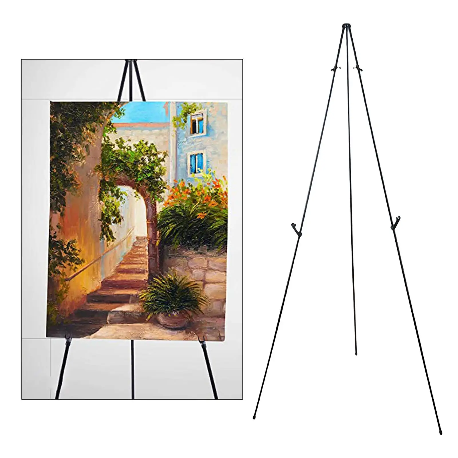65" Easel Adjustable Display Holder Portable Tripod Stand with Buckle Easy Up Instantly Collapses