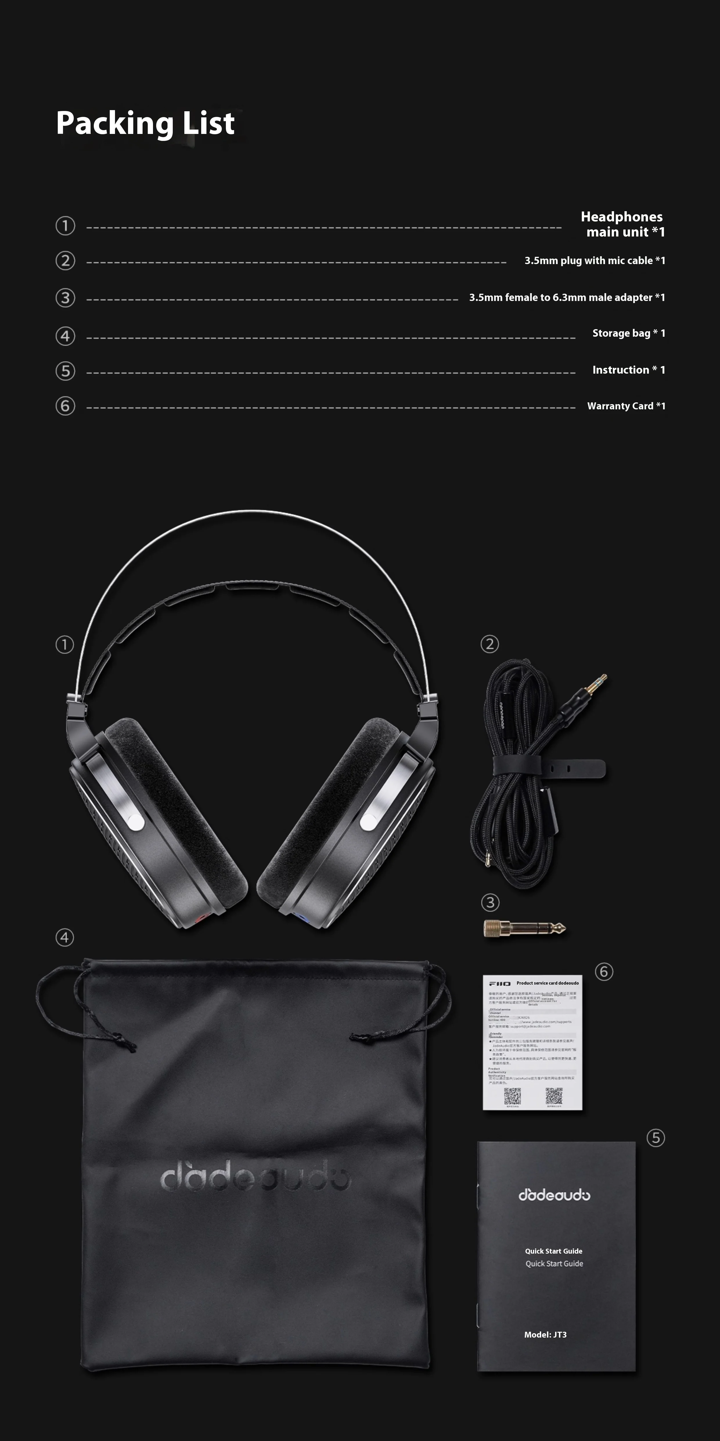 FiiO JT3 50mm Dynamic Driver Over-Ear Headphones
