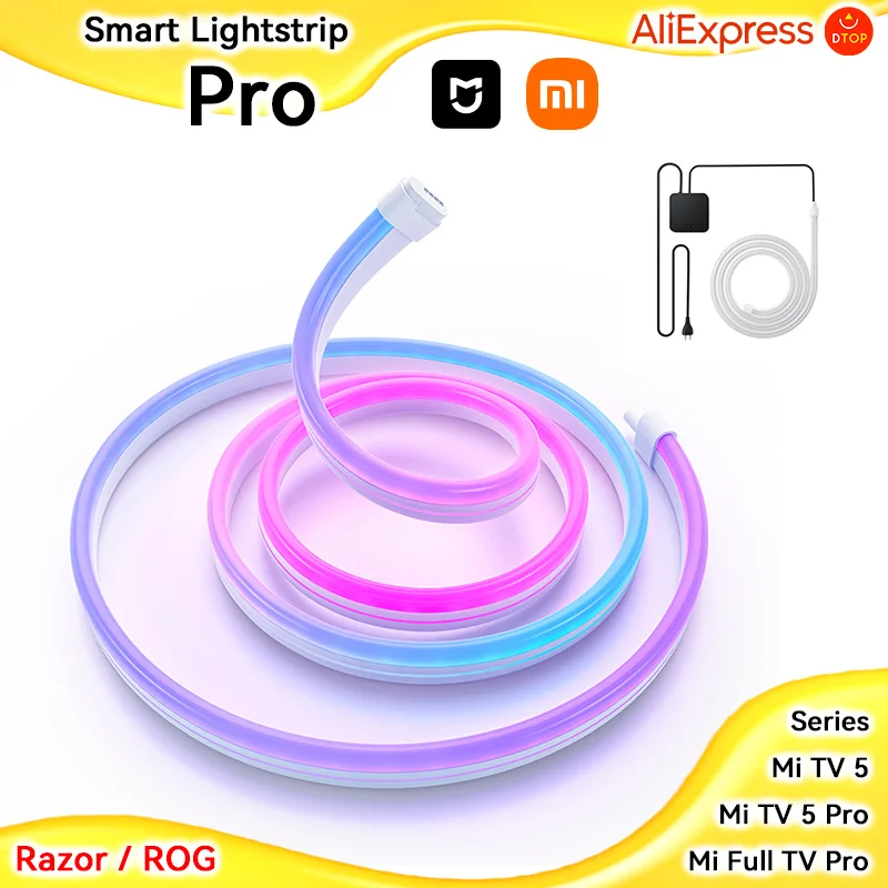 Original Xiaomi Smart Lightstrip Pro Partitioning Color Game Sound Sync Interactive Ambient For ROG Razor Mi Home TV 5 / 5-Pro+ |