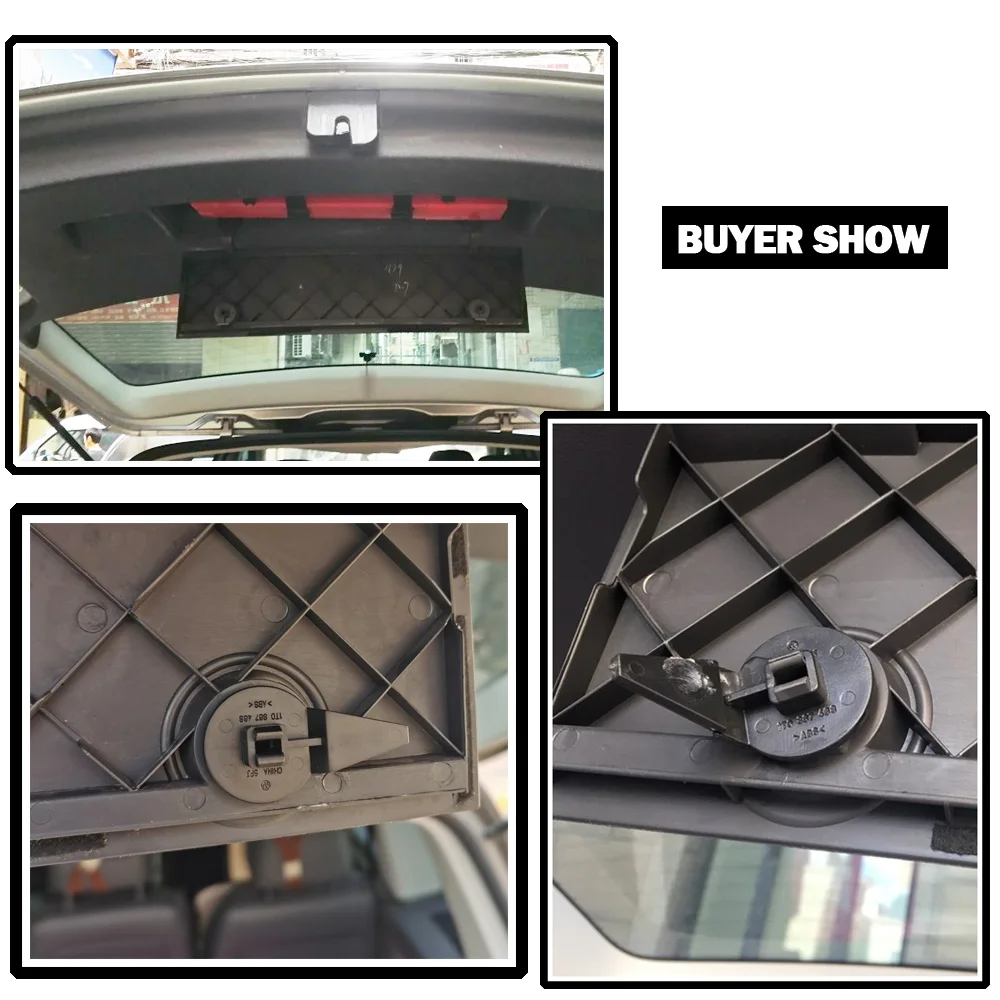 VW Tiguan 5N MK1 Touran 2003 - 2015 용 자동차 클립 뒷문 부츠 경고 삼각형 커버 컴 파트먼트 브래킷 회전 손잡이 장착 잠금 장치
