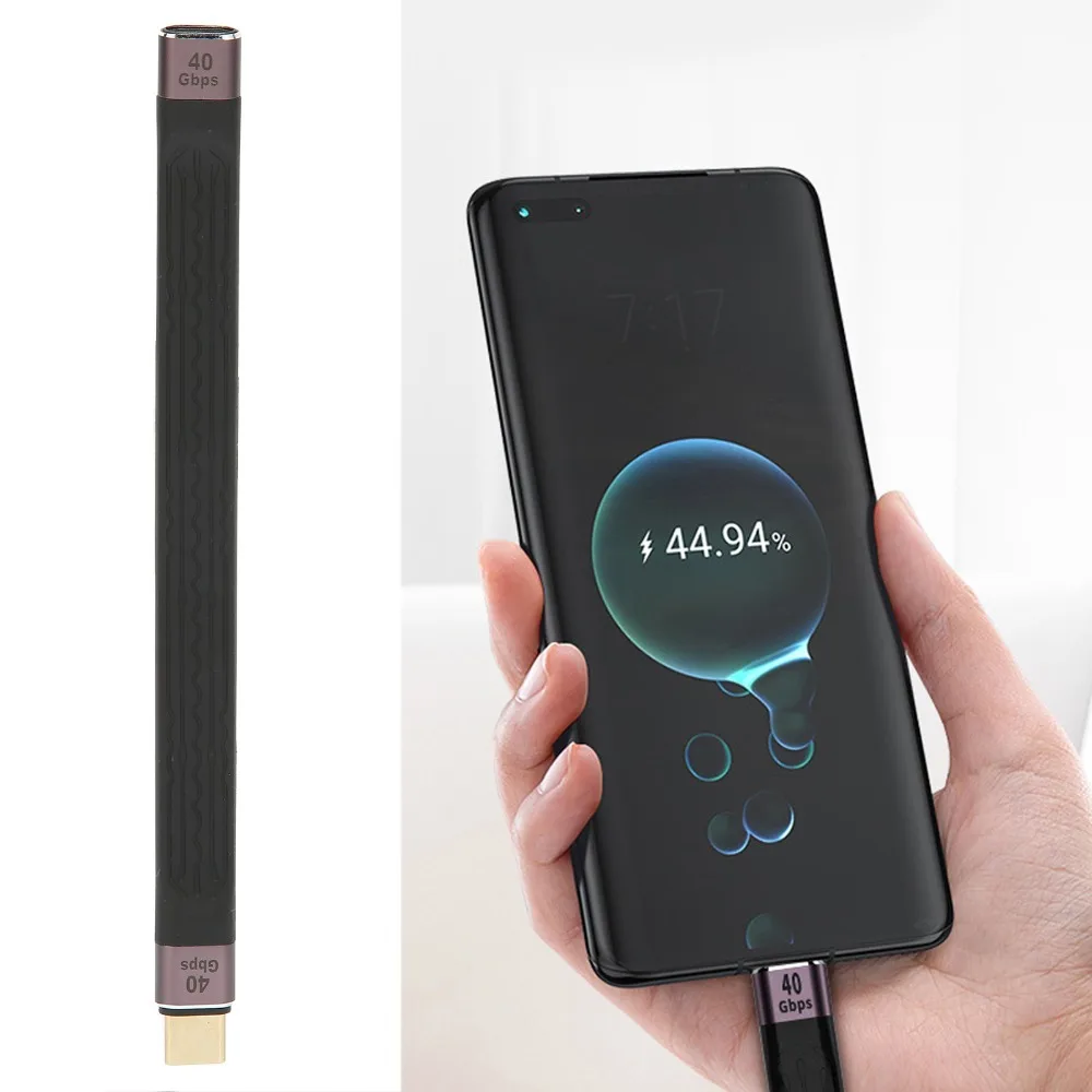 Ultra-Fast 8K USB-C Short Cable - 100W Power Delivery & High-Speed Data Transfer