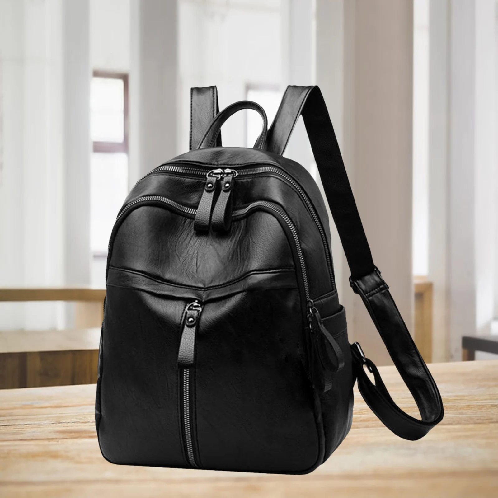 

Mini Women Backpack PU Leather College Bag Rucksack Leisure Travel