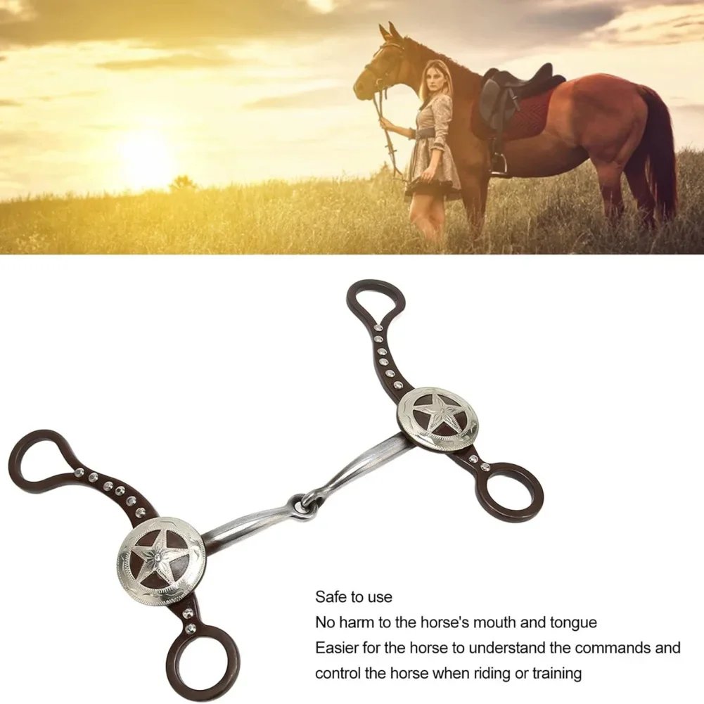 

Horse Ring Snaffle Bit Stainless Steel Snaffle Double Jointed Mouth Horse Bit For Equestrian Supplies Mouth Size 5 1/4" BT1144