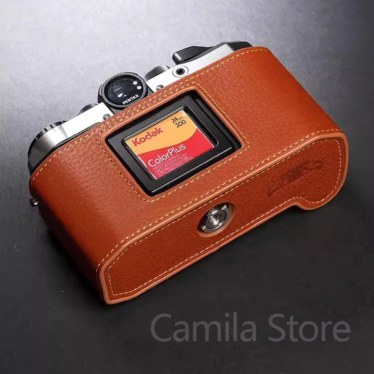 NEW custom Photo Camera Genuine leather cowhide Bag Body BOX Case
