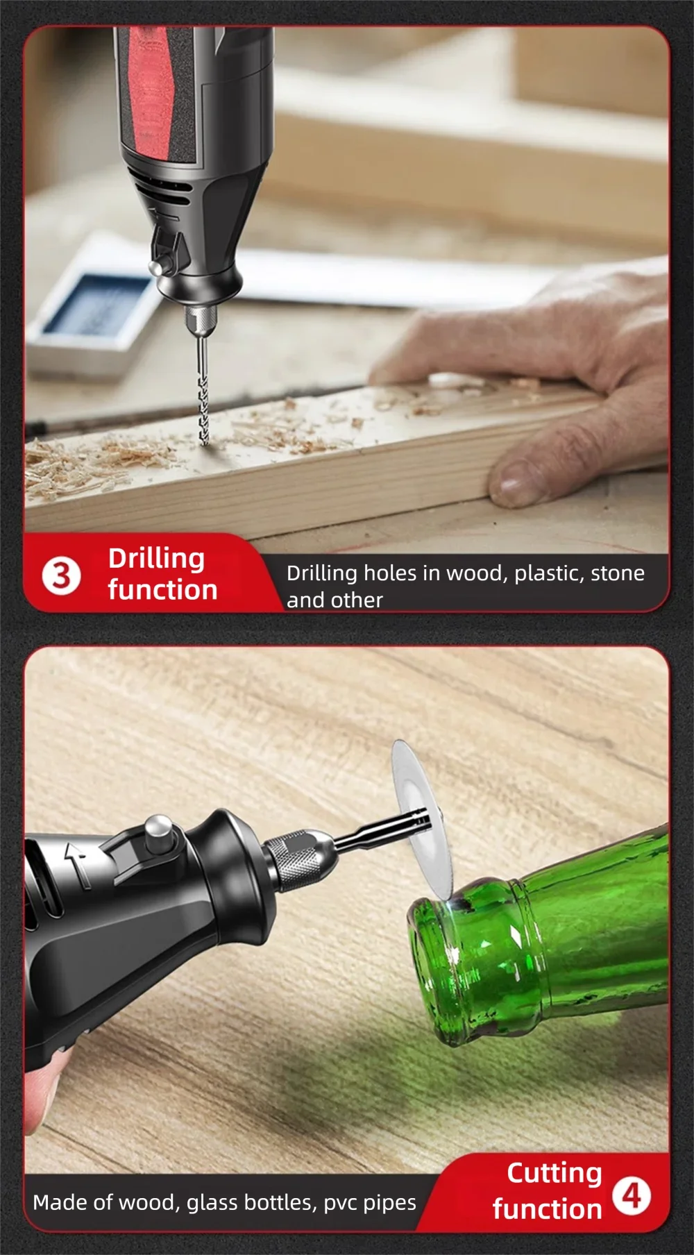 JH 220V High-Power Electric Grinder Small Handheld Jade Carving Polishing Artifa