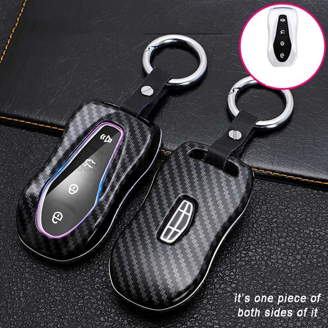 Carbon fiber Auto Schlüssel Fall Abdeckung Tasche für geely boyue pro atlas  Azkarra xingyue tugella Fernbedienung Shell Schützen KeyChain FY11 -  AliExpress