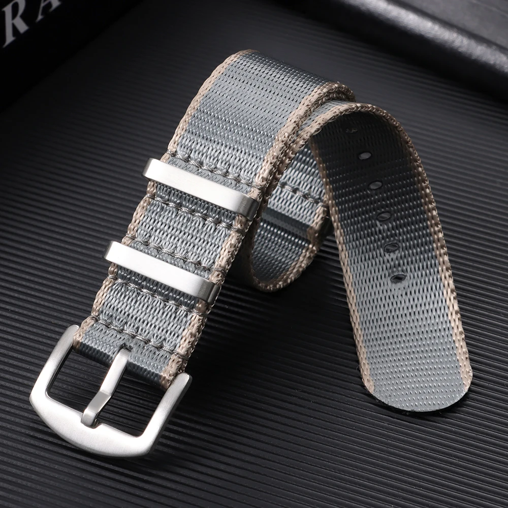 Nylon Canvas Watch Strap Bracelet - Military Sport Style, Unisex Replacement Watch Band (20mm/22mm)