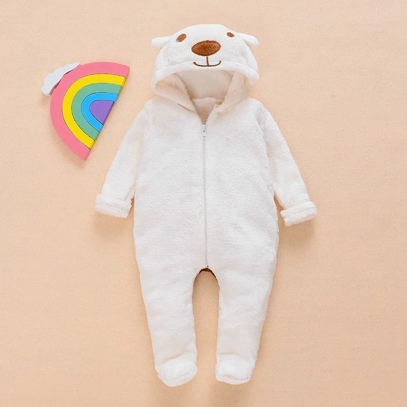 

Newborn Baby Bear Hooded Romper Jumpsuit Bodysuit Clothes for Boy Girl Kids Long Sleeve Playsuit Toddler One Piece Outfit