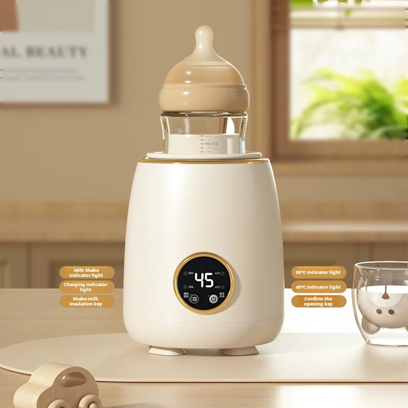 Bottle shaker outdoor baby milk powder warmer usb rechargeable multifunctional electric shaker milk warmer constant temperature